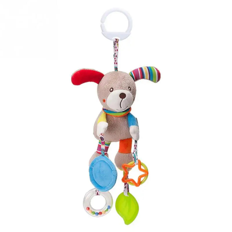 Weiches Plüsch-Rasselspielzeug – Giraffe & Zebra mit Beißring für Babys