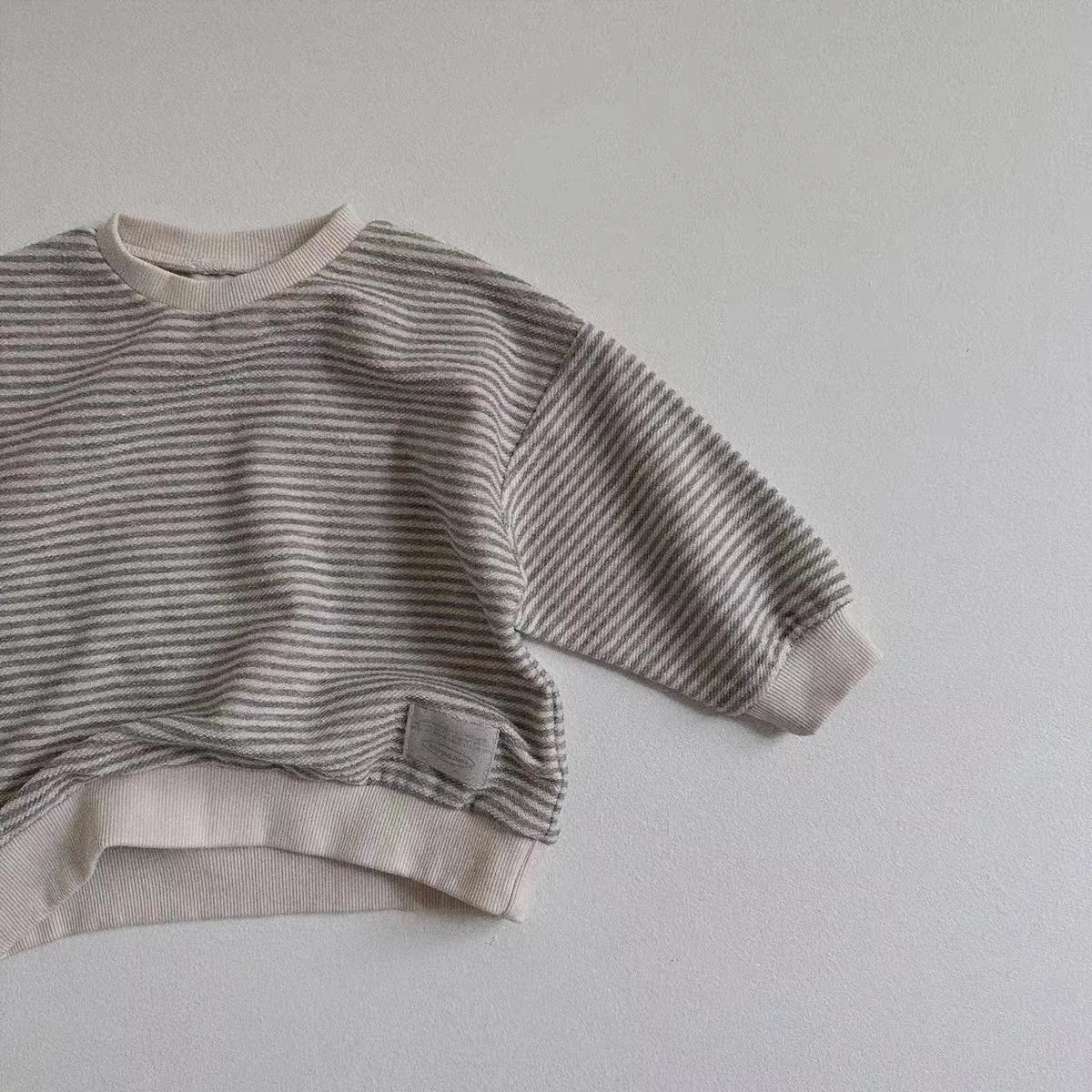 Unisex Baby Sweatshirt – Langarm – 100 % Baumwolle – Gestreift – Für 7 bis 36 Monate