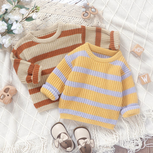 Unisex Langarm-Sweater für Babys – 6 Monate bis 3 Jahre – Bequemer Pullover für Herbst und Winter