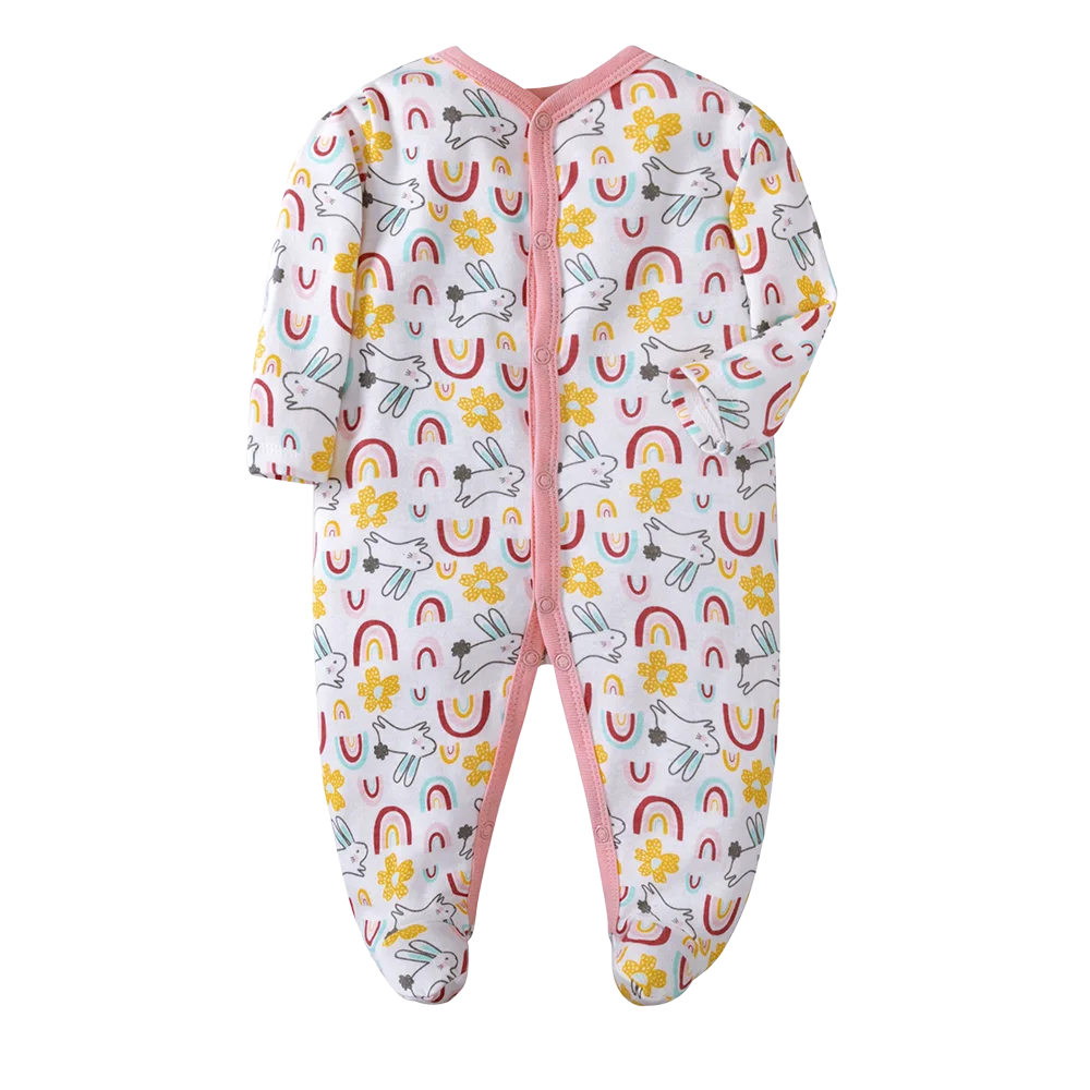 Unisex Strampler 0–24 Monate, 100% Baumwolle, Langarm – Bequem und Hautfreundlich, Set aus 4 Teilen