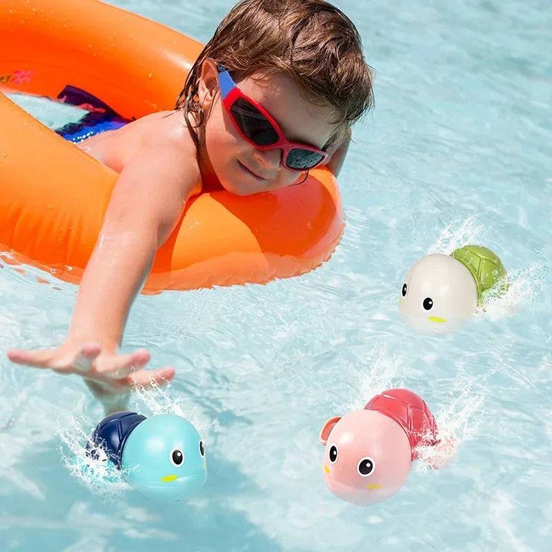 Aufziehbares Baby-Badespielzeug – Schwimmende Ente & Schildkröte für Wasserspaß in Badewanne & Pool