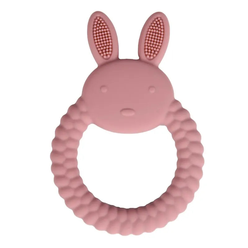 Silicone Baby Teething Mitten – BPA-Free Cartoon Bear Glove for Infants, Soothing Molar Teether, Anti-Scratch & Oral Care Toy