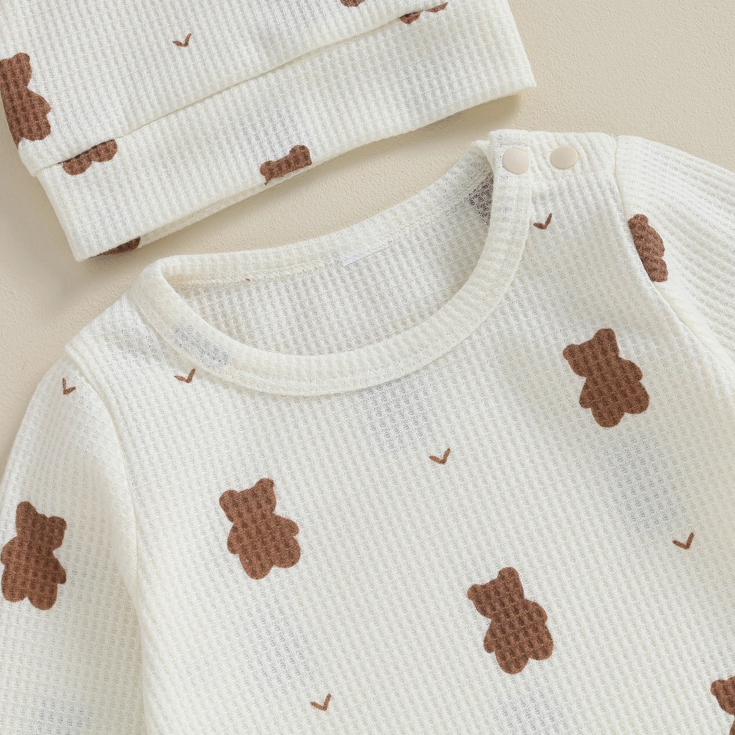 Unisex Strampler 0–24 Monate, Langarm – Mit Passender Mütze für das Baby