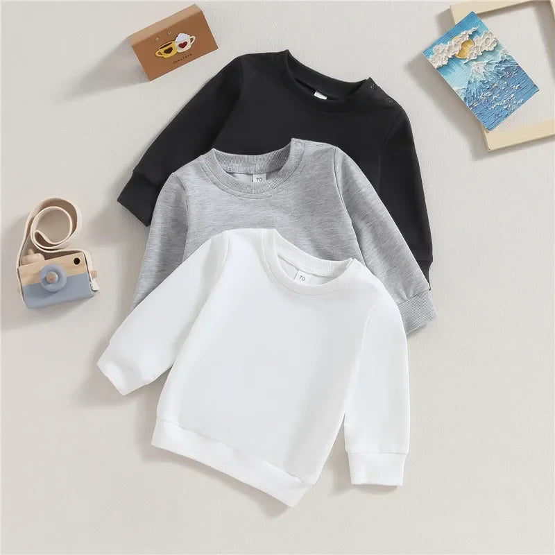 Pullover für Babys & Kleinkinder – Unisex Sweatshirt mit langen Ärmeln für Herbst und Frühling, für Jungen und Mädchen im Alter von 0–36 Monaten