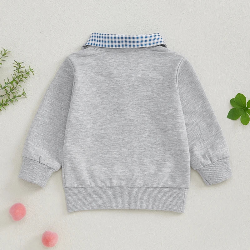 Langarm-Sweatshirt für Jungen mit Kragen – für 6 Monate bis 3 Jahre, Komfortable und stilvolle Babyjacke