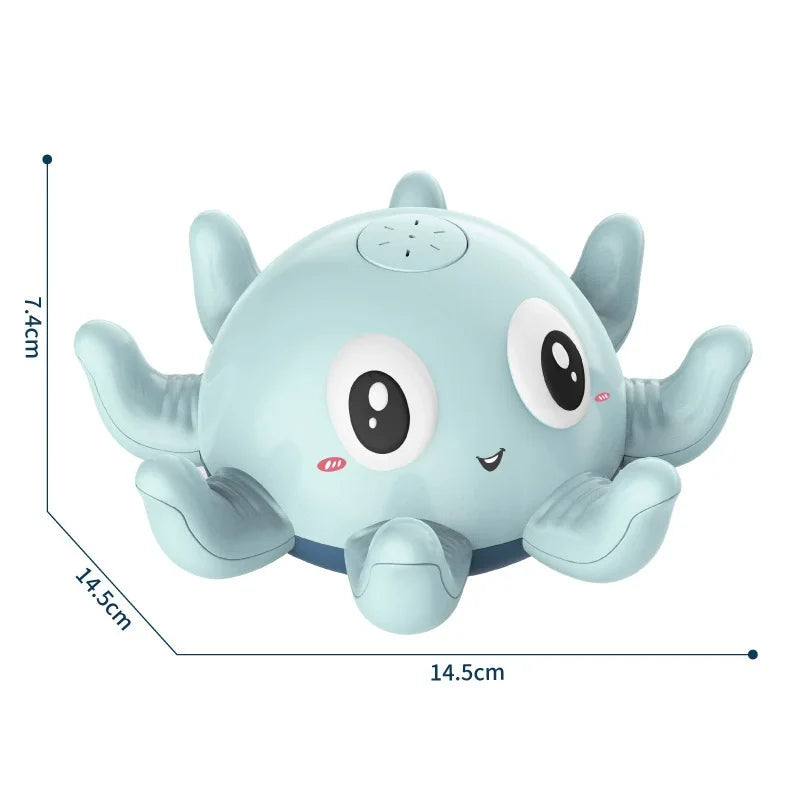 Elektrisches Oktopus-Badespielzeug mit LED-Lichtern & Musik – Automatischer Wassersprinkler, BPA-frei – Perfektes Geschenk für Kleinkinder