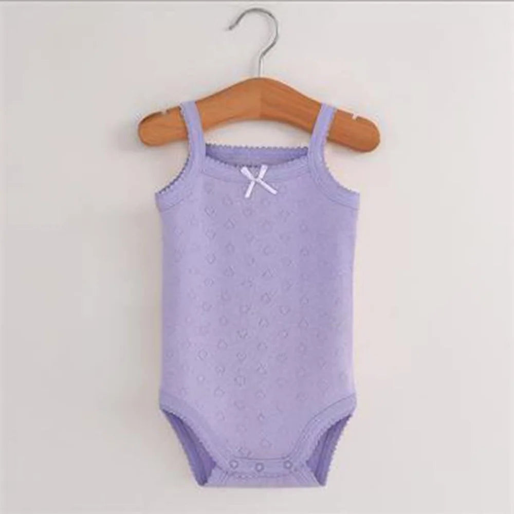 Ärmelloses Baby-Body aus 100% Baumwolle, Sommeroutfit für Mädchen, 3-36 Monat