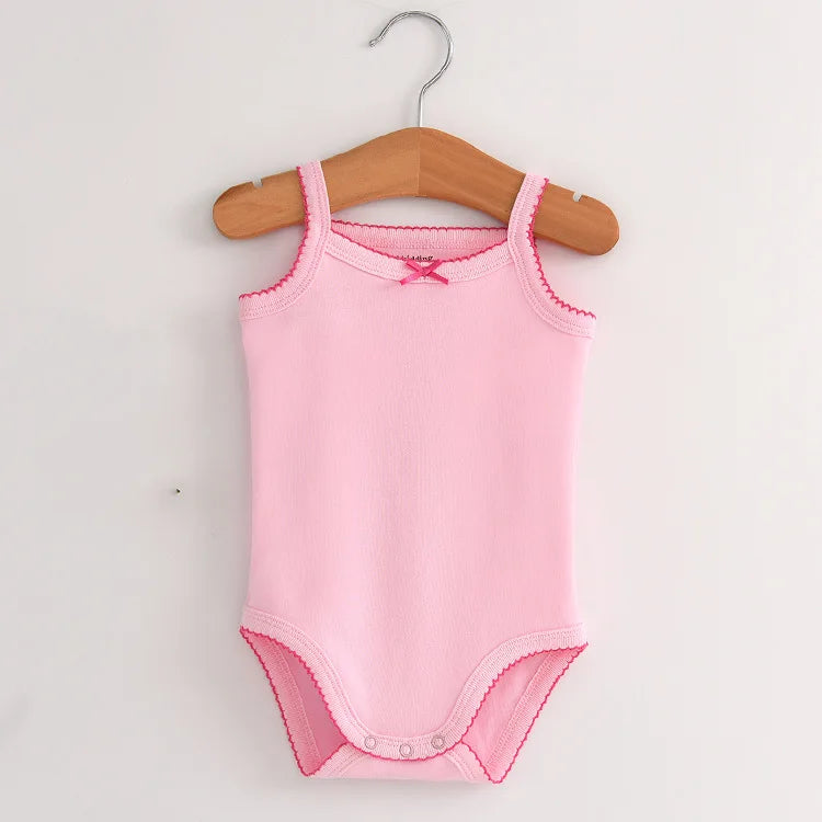 Ärmelloses Baby-Body aus 100% Baumwolle, Sommeroutfit für Mädchen, 3-36 Monat