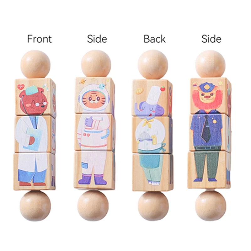 Baby Holz Rotierendes Puzzle Handglocke Spielzeug – Montessori Puzzle, Musik Rassel Spielzeug, Baby Mobile, Neugeborenes Geschenk
