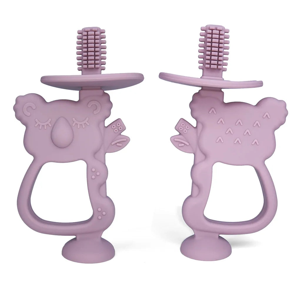 Silicone Baby Teething Mitten – BPA-Free Cartoon Bear Glove for Infants, Soothing Molar Teether, Anti-Scratch & Oral Care Toy