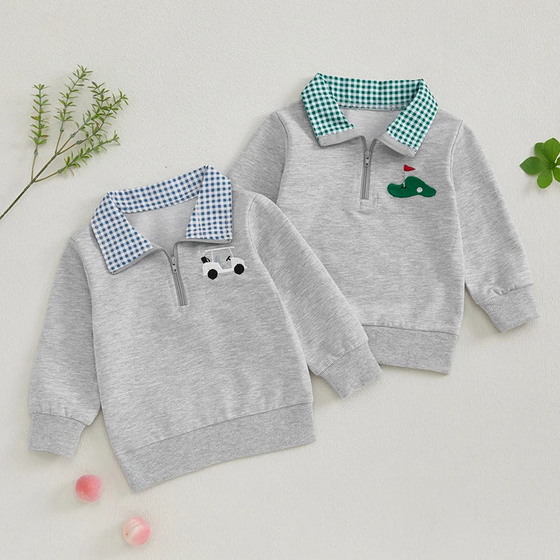 Langarm-Sweatshirt für Jungen mit Kragen – für 6 Monate bis 3 Jahre, Komfortable und stilvolle Babyjacke