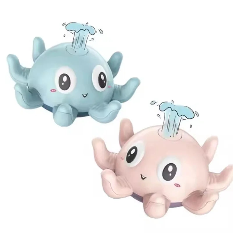 Elektrisches Oktopus-Badespielzeug mit LED-Lichtern & Musik – Automatischer Wassersprinkler, BPA-frei – Perfektes Geschenk für Kleinkinder