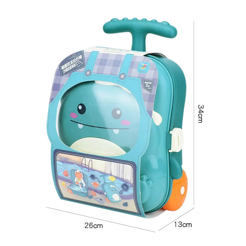 Baby Badezimmer Rucksack Strandspielzeug Enten Trolley Koffer Aufbewahrung – Strandzubehör Schaufel Form Set – Sandspielzeug für Kinder – Sandbox Spielzeug