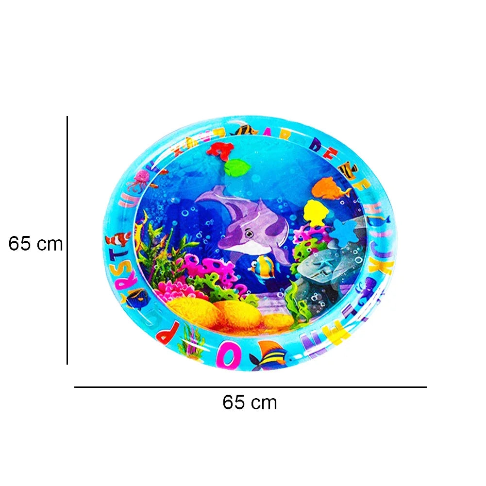 Produktbeschreibung: Baby Tummy Time Wasser Spielmatte – Aufblasbare PVC Krabbelmatte für Kleinkinder