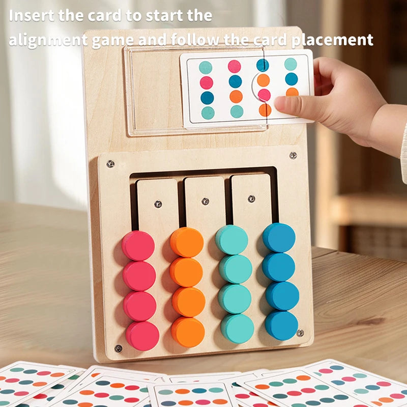 Montessori Holzspielzeug Farb- und Formpuzzle – Logik- und Denktraining, Aktivitätsbrett, Hand-Auge-Koordinationsspielzeug für Kinder