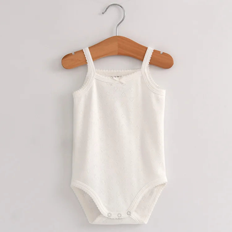 Ärmelloses Baby-Body aus 100% Baumwolle, Sommeroutfit für Mädchen, 3-36 Monat