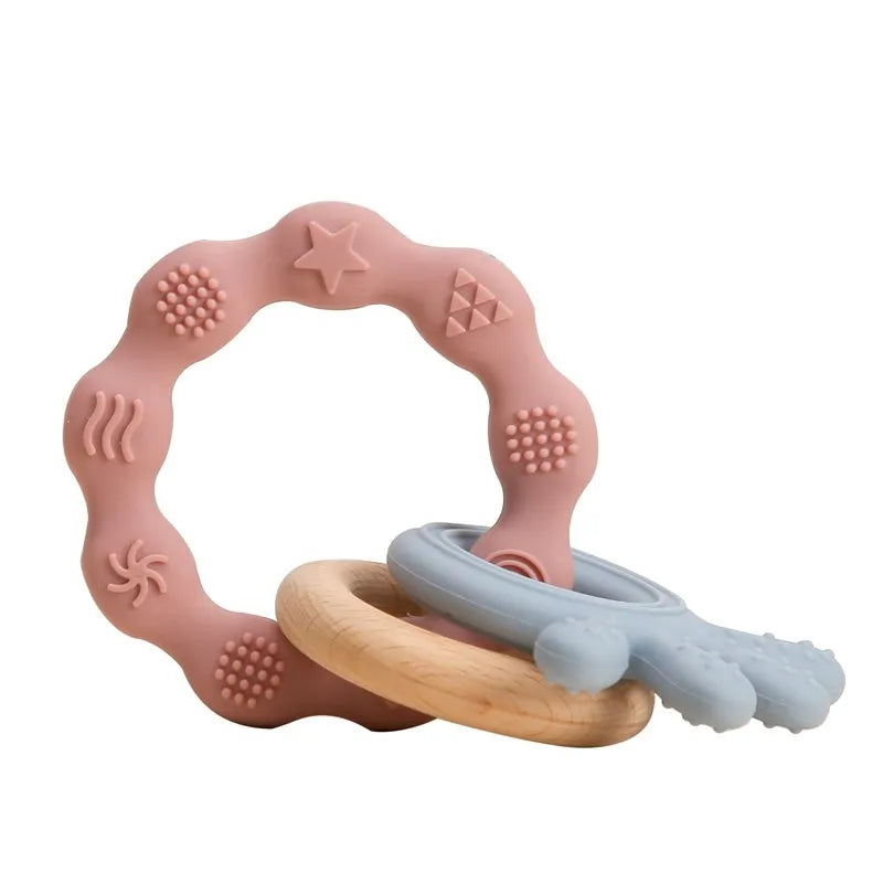 Silicone Baby Teething Mitten – BPA-Free Cartoon Bear Glove for Infants, Soothing Molar Teether, Anti-Scratch & Oral Care Toy
