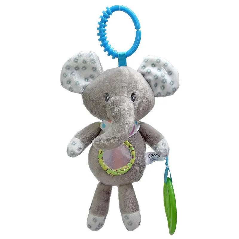 Weiches Plüsch-Rasselspielzeug – Giraffe & Zebra mit Beißring für Babys