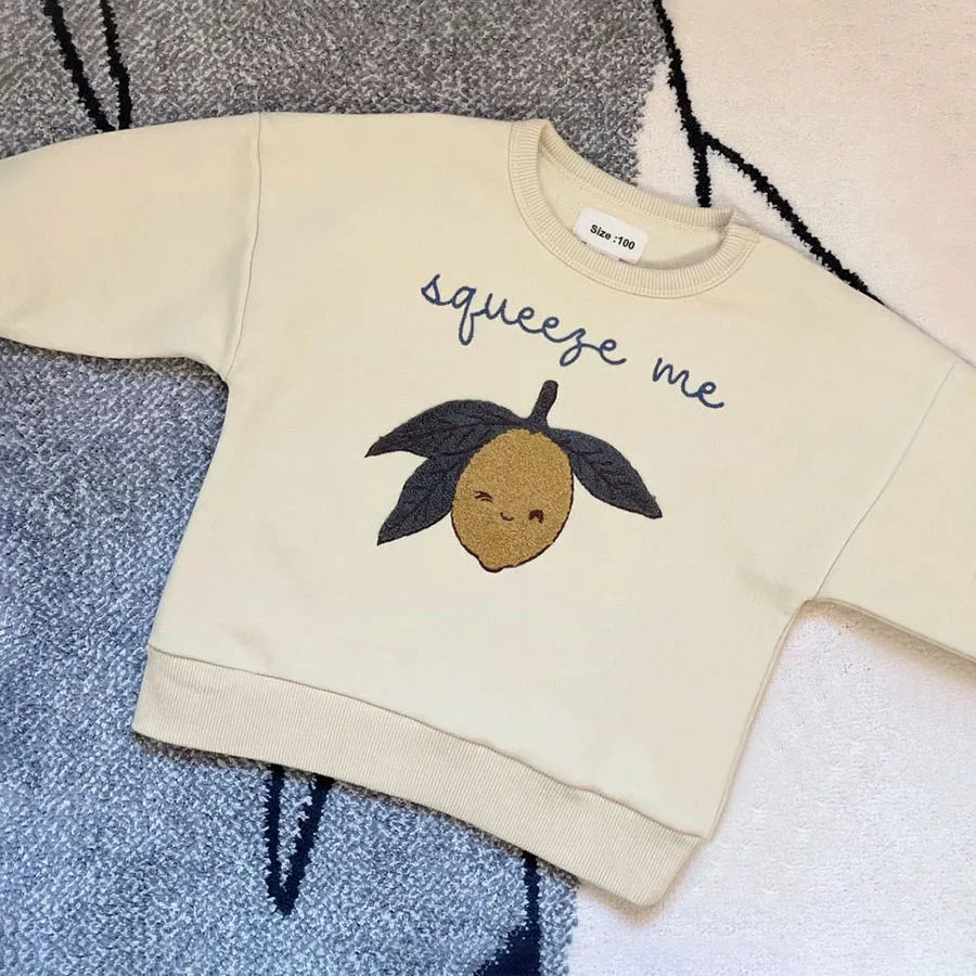 Langarm Sweatshirt für Mädchen – 100% Baumwolle, Bequeme und stylische Pullover für 4-6 Jahre