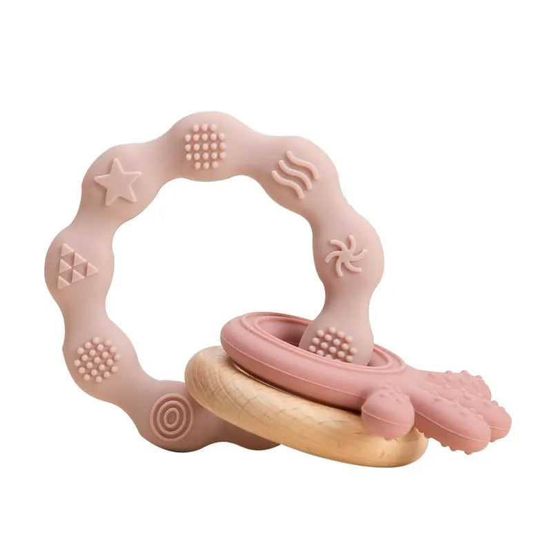 Silicone Baby Teething Mitten – BPA-Free Cartoon Bear Glove for Infants, Soothing Molar Teether, Anti-Scratch & Oral Care Toy