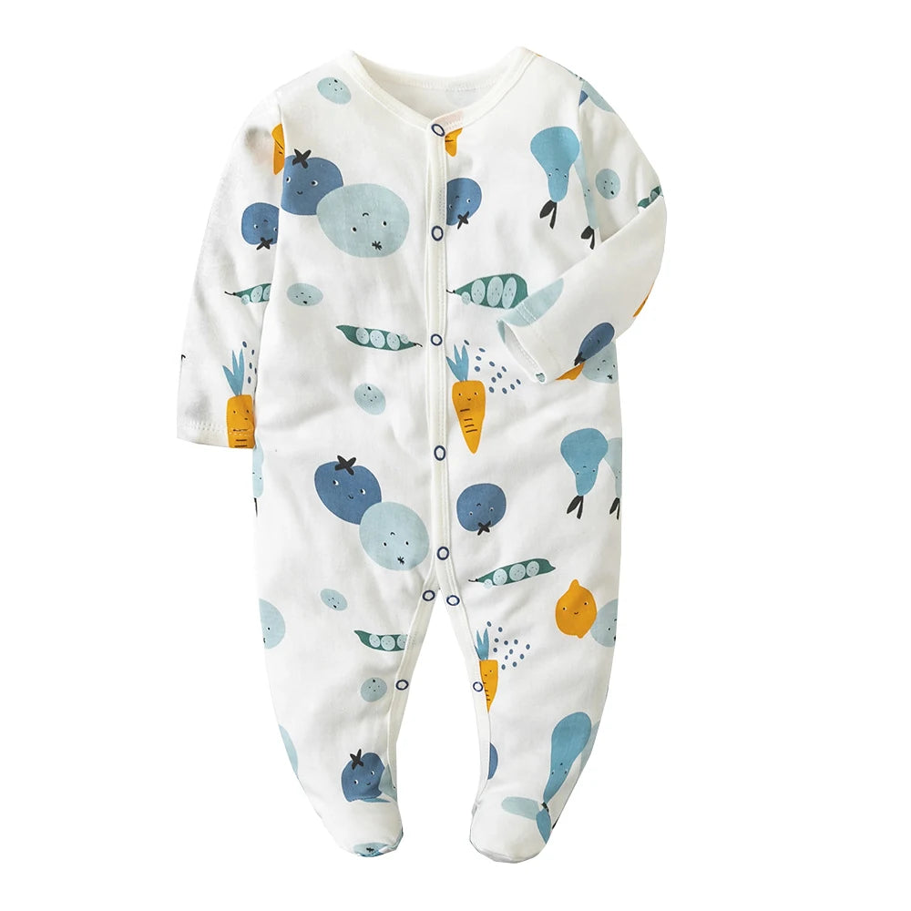 Unisex Strampler 0–24 Monate, 100% Baumwolle, Langarm – Bequem und Hautfreundlich, Set aus 4 Teilen