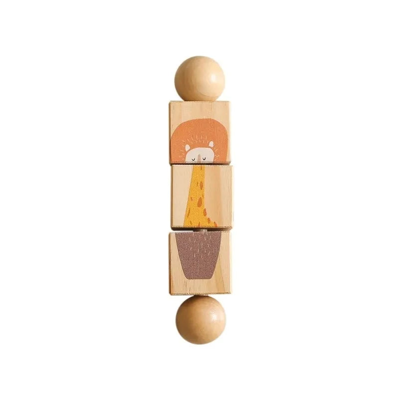Baby Holz Rotierendes Puzzle Handglocke Spielzeug – Montessori Puzzle, Musik Rassel Spielzeug, Baby Mobile, Neugeborenes Geschenk